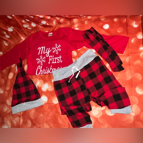 0-3months, My first Christmas onsie complete outfit - Picture 1 of 5